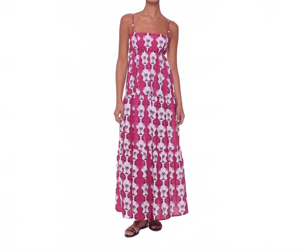 NEW PEIXOTO lori maxi dress in pink palma